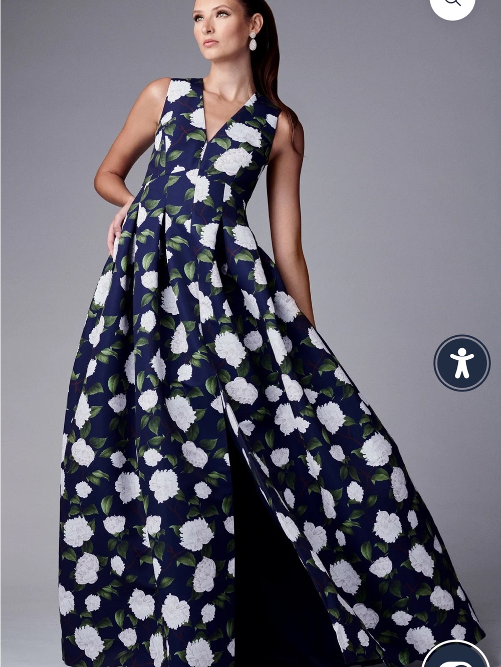Sachin + Babi Brooke Navy Floral Maxi Dress NWT Size 2